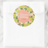 Citrus Garden Party Stickers - bearbeitbarer Text (Tasche)