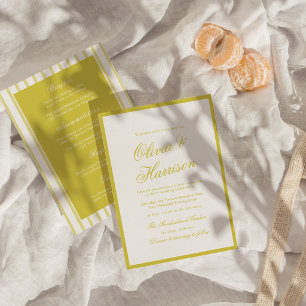 Citrus Gelb Old Money Alles in Einem Einladung