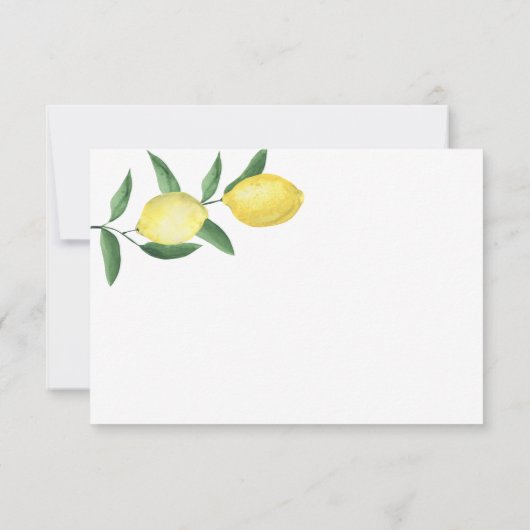 Citrus gelb - RSVP-Karte Hochzeit RSVP Karte (Rückseite)