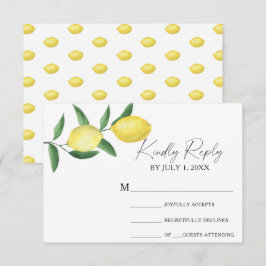 Citrus gelb - RSVP-Karte Hochzeit RSVP Karte