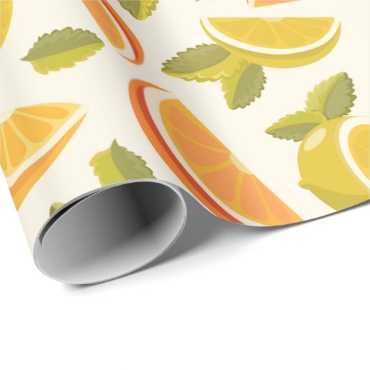 Citrus Geschenkpapier (Rolleneckpunkt)