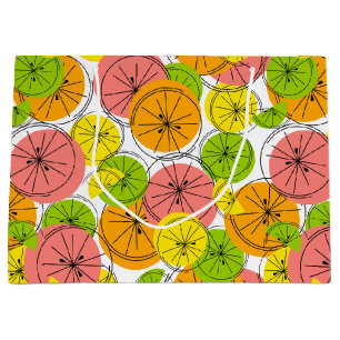 Citrus Geschenktasche groß Große Geschenktüte