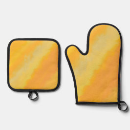 Citrus Gold Sunny Side Up Morgen Ofenhandschuh & Topflappen-Set