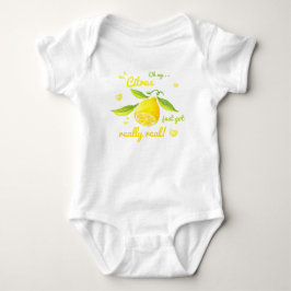 Citrus got nur echte Aquarelllemon Baby Strampler