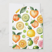 Citrus Got Real Watercolor Fruchtdusche Einladung (Rückseite)