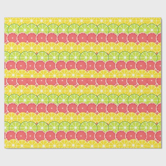 Citrus Grapefruit Limon und Orange Geschenkpapier (Flach)
