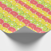 Citrus Grapefruit Limon und Orange Geschenkpapier (Ecke)