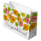 Citrus Gratulation! Geschenktüte groß (Vorderseite Schrägansicht)