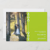 Citrus Green & Coastal Blue Wedding Dankeskarte (Vorderseite)
