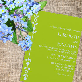 Citrus Green & Coastal Blue Wedding Einladung