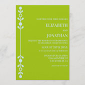 Citrus Green & Coastal Blue Wedding Einladung (Vorderseite)