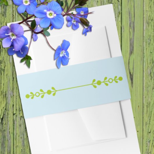 Citrus Green & Coastal Blue Wedding Einladungsbanderole