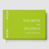 Citrus Green & Coastal Blue Wedding Gästebuch (Vorderseite)