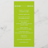 Citrus Green & Coastal Blue Wedding Menükarte (Vorderseite)