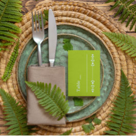 Citrus Green & Coastal Blue Wedding Platzkarte
