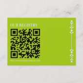 Citrus Green & Coastal Blue Wedding Registry Begleitkarte (Vorderseite)