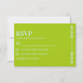 Citrus Green & Coastal Blue Wedding RSVP Karte (Vorderseite)