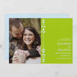 Citrus Green & Coastal Blue Wedding Save The Date