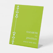 Citrus Green & Coastal Blue Wedding Sockelschild (Vorderseite)