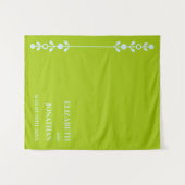 Citrus Green & Coastal Blue Wedding Wandteppich (Vorderseite (Horizontal))