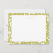 Citrus Green Easter Egg Frame Note Card Einladung (Vorderseite)