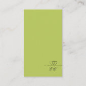 Citrus Green Elegant Calligraphy Wedding RSVP Card Visitenkarte (Rückseite)