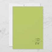 Citrus Green Elegant Chic Calligraphy Wedding Einladung (Rückseite)