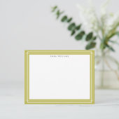 Citrus Green Frame Note Card Einladung (Stehend Vorderseite)