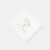 Citrus Green Fruit Bowl Frame Wedding Napkins Serviette (Ecke)