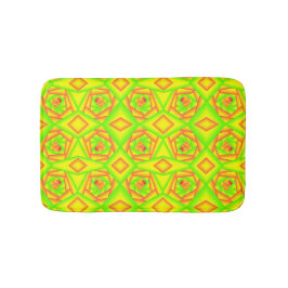 Citrus Green Orange Yellow Ombre Abstract Design Badematte