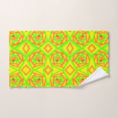 Citrus Green Orange Yellow Ombre Abstract Design Badhandtuch Set (Handtuch)