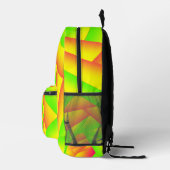 Citrus Green Orange Yellow Ombre Abstract Design Bedruckter Rucksack (Rechts)