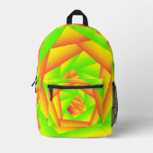 Citrus Green Orange Yellow Ombre Abstract Design Bedruckter Rucksack (Vorderseite)