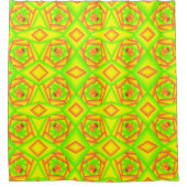 Citrus Green Orange Yellow Ombre Abstract Design Duschvorhang (Vorderseite)