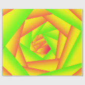 Citrus Green Orange Yellow Ombre Abstract Design Geschenkpapier (Flach)