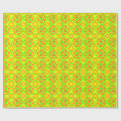 Citrus Green Orange Yellow Ombre Abstract Design Geschenkpapier (Flach)