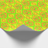 Citrus Green Orange Yellow Ombre Abstract Design Geschenkpapier (Ecke)