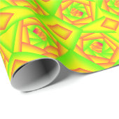 Citrus Green Orange Yellow Ombre Abstract Design Geschenkpapier (Rolleneckpunkt)
