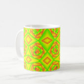 Citrus Green Orange Yellow Ombre Abstract Design Kaffeetasse (Vorderseite Links)