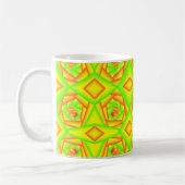 Citrus Green Orange Yellow Ombre Abstract Design Kaffeetasse (Links)