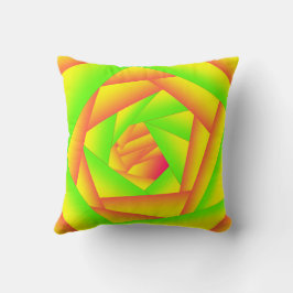 Citrus Green Orange Yellow Ombre Abstract Design Kissen