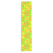Citrus Green Orange Yellow Ombre Abstract Design Kurzer Tischläufer (Vorderseite)
