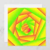 Citrus Green Orange Yellow Ombre Abstract Design Mitteilungskarte (Vorne/Hinten)