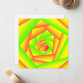 Citrus Green Orange Yellow Ombre Abstract Design Mitteilungskarte (Vorderseite/Rückseite Beispiel)