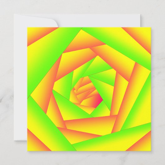 Citrus Green Orange Yellow Ombre Abstract Design Mitteilungskarte (Vorderseite)