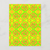 Citrus Green Orange Yellow Ombre Abstract Design Postkarte (Vorderseite)
