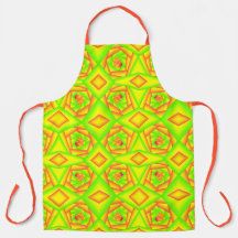Citrus Green Orange Yellow Ombre Abstract Design