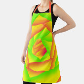 Citrus Green Orange Yellow Ombre Abstract Design Schürze (InSitu)