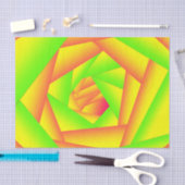 Citrus Green Orange Yellow Ombre Abstract Design Seidenpapier (Handwerk)