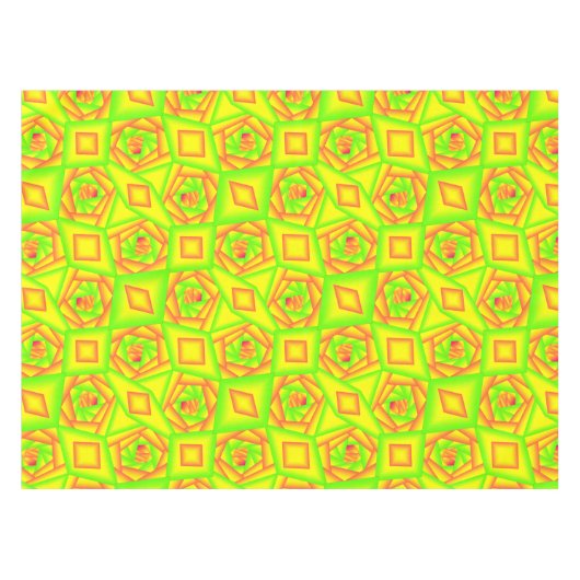 Citrus Green Orange Yellow Ombre Abstract Design Tischdecke (Vorderseite (Horizontal))